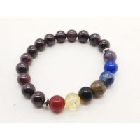 Natural Aquamarine 7 Chakra Bracelet