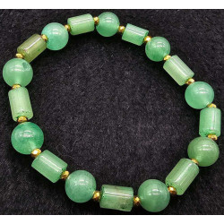 Natural Green Aventurine Tube Bracelet