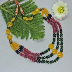 Natural Multicolored Quartz Necklace