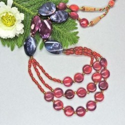 Natural Multicolored Agate Neckline