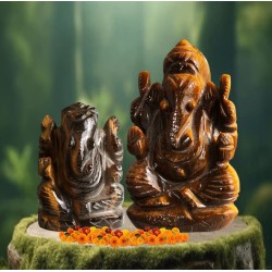 Tiger Eye Stone Ganesha